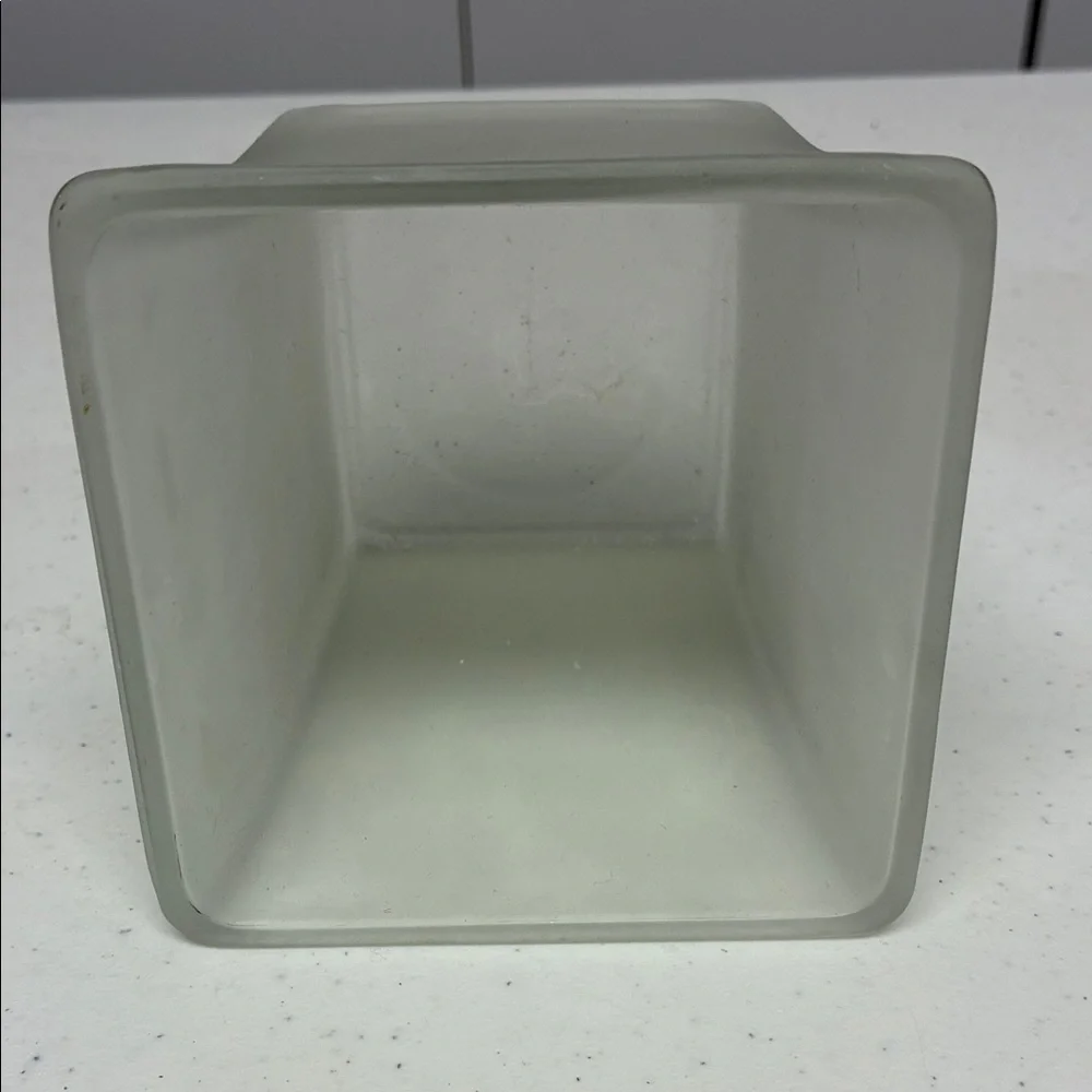 Frosted Glass Square Vase